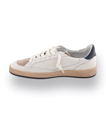 4B12 - Herren Sneaker offwhite Glattleder mit Taupe - Playnew