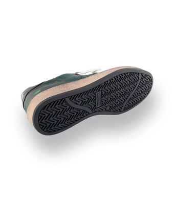 4B12 - Herren Sneaker gr&uuml;n Glattleder - Playnew