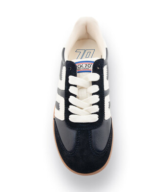 Back70 Cloud - blau velours mit Glattleder