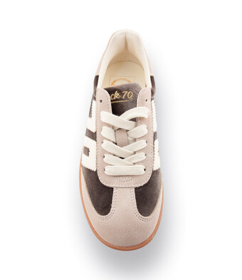 Back70 Cloud - beige velours mit taupefarbenen Samt