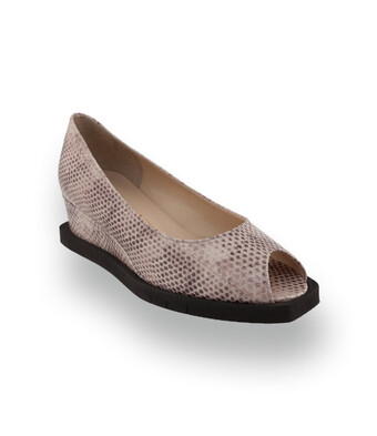 Brunate Peeptoe - Italienische Eleganz in Schlangenoptik