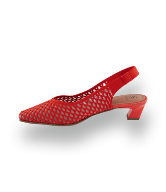 Miss Elastic Sling- Sommerliches Orangerot in luftiger Mesh-Optik