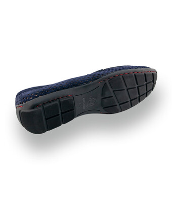 Quarvif: Luftiger Mokassin in tiefem Blau