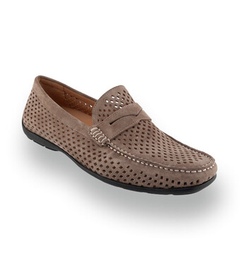 Quarvif - Luftiger Mokassin in neutralem Taupe