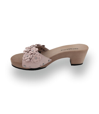 Softclox - Kara &ndash; Flexible Holz-Pantolette mit Bl&uuml;ten-Dekor