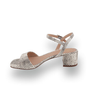 Unisa Sandalette Kirk - Klassiker in Offwhite-Braun Schlangenoptik