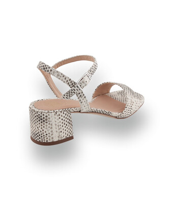 Unisa Sandalette Kirk - Klassiker in Offwhite-Braun Schlangenoptik