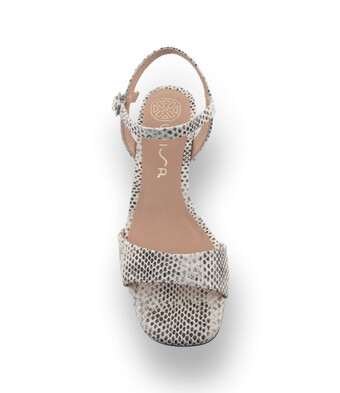 Unisa Sandalette Kirk - Klassiker in Offwhite-Braun Schlangenoptik