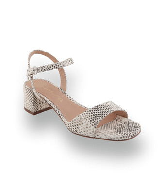 Unisa Sandalette Kirk - Klassiker in Offwhite-Braun Schlangenoptik
