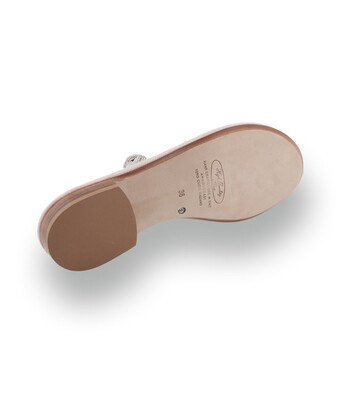 Viamercanti - Edle Schmuck-Pantolette mit Strass in Rosa