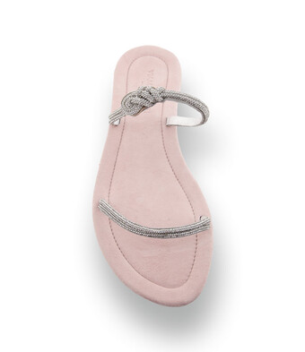 Viamercanti - Edle Schmuck-Pantolette mit Strass in Rosa