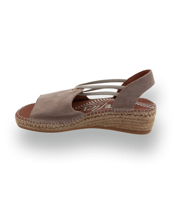 Viguera - Exklusive Velours-Espadrilles mit YUTE FLEX in Beige