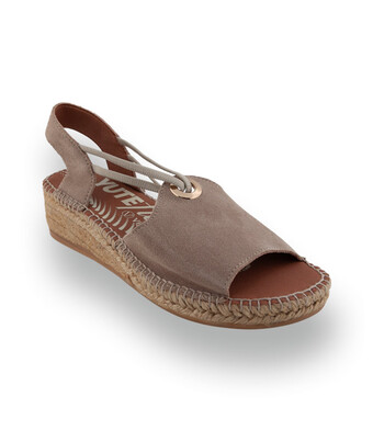 Viguera - Exklusive Velours-Espadrilles mit YUTE FLEX in Beige