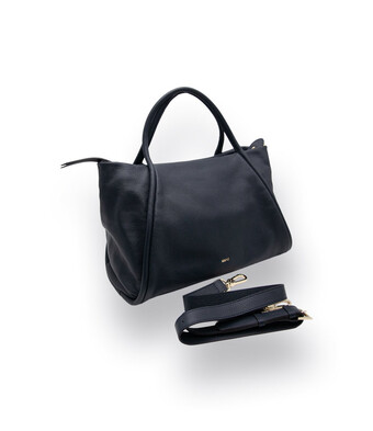 Handtasche von Abro in dunkelblau Glattleder