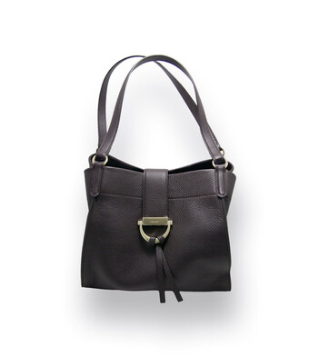 Handtasche von Abro in Dunkelbraun Glattleder 2 Formen