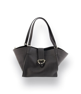 Handtasche von Abro in Dunkelbraun Glattleder 2 Formen