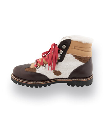 Valbella Bergsteiger in braun beige Kuhfell von Ammann