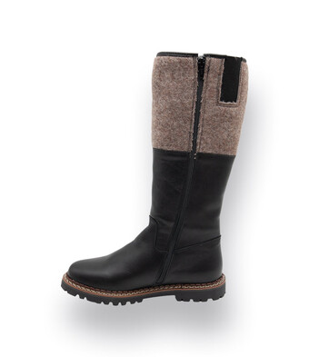Ammann Stiefel in schwarz Lammfellgefüttert, Modell WEngen