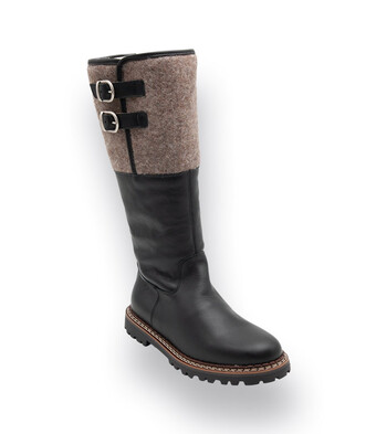 Ammann Stiefel in schwarz Lammfellgefüttert, Modell WEngen
