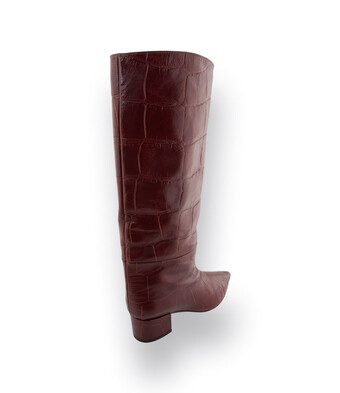 Angel Alarcon Stiefel braun Krokoprägung