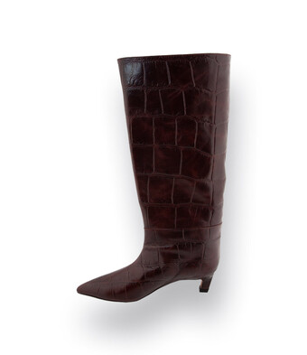 Angel Alarcon Stiefel braun Krokoprägung