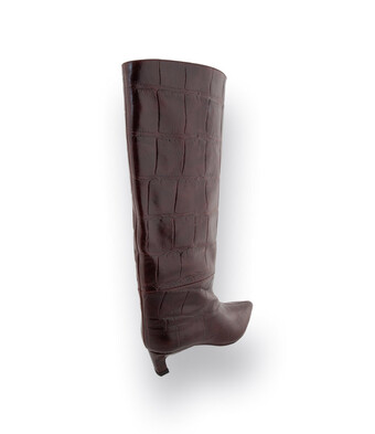 Angel Alarcon Stiefel braun Krokoprägung