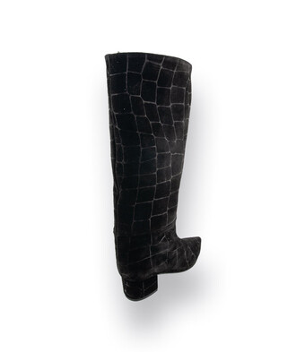 Angel Alarcon Stiefel schwarz Krokoprägung