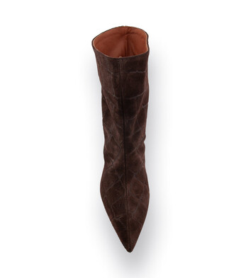 Angel Alarcon Stiefel braun Velours Krokopr&auml;gung