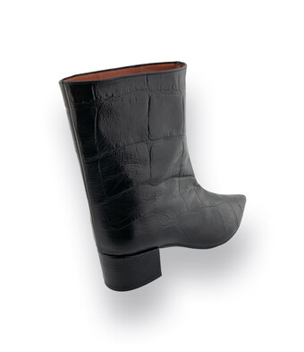 Angel Alarcon Stiefelette schwarz Krokoprägung