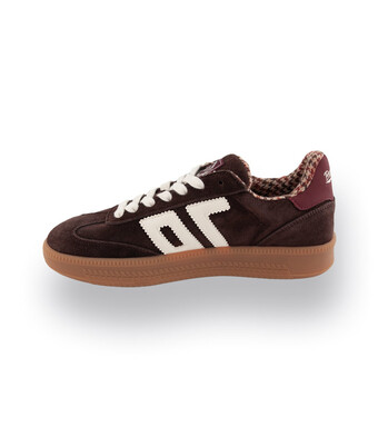 Back70 Double dunkelbraun velours mit Kariertem Futter