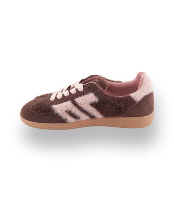 Back70 Mohair - Dunkelbraun mit rosa