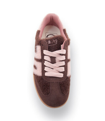 Back70 Mohair - Dunkelbraun mit rosa
