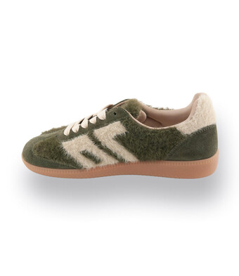 Back70 Mohair - grün mit Beige