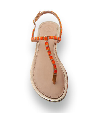 Zierliche Damen-Dianette mit Goldrahmen und Perlenbestickung