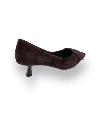 Bibi Lou Pumps in braun velours mit schöner Brosche