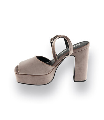 Bibi Lou Riemchenpumps in taupefarben 
