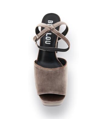 Bibi Lou Riemchenpumps in taupefarben 