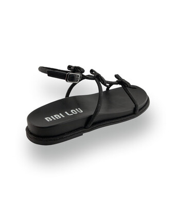 Bibi Lou - Verspielte Sandalette mit Strass-Schleifen und Schalensohle