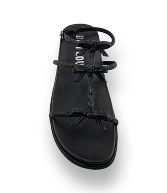 Bibi Lou - Verspielte Sandalette mit Strass-Schleifen und Schalensohle