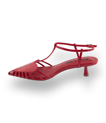 Bibi Lou Slingback – Rot Lackleder mit Herz