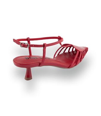Bibi Lou Slingback – Rot Lackleder mit Herz