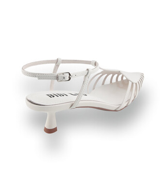 Bibi Lou Slingback - Wei&szlig;es Lackleder mit Herz