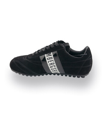 Bikkembergs -&nbsp; Kultiger Velours-Sneaker mit Noppensohle in schwarz