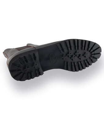 Brunate Chelseaboots in dunkelbraun mit Lammfellfutter