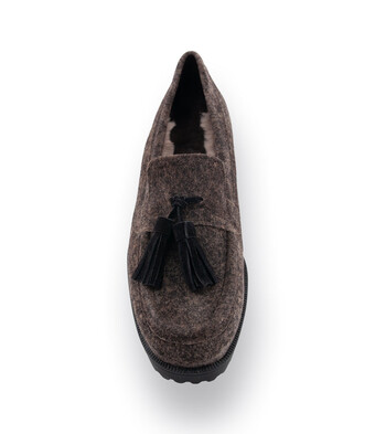 Brunate Loafer braun meliert mit Quasten