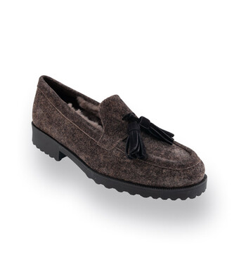 Brunate Loafer braun meliert mit Quasten