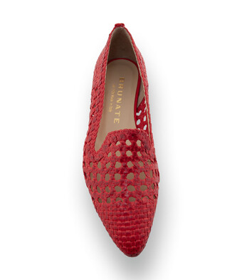 Brunate Loafer in Rot &ndash; Exquisite Flechtkunst