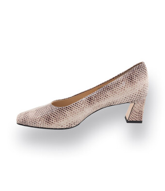 Pumps von Brunate in beige, braun Eidechsprägung