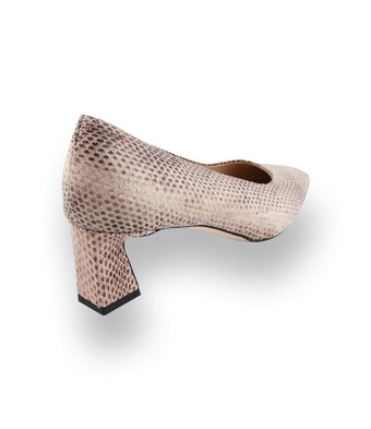 Pumps von Brunate in beige, braun Eidechsprägung
