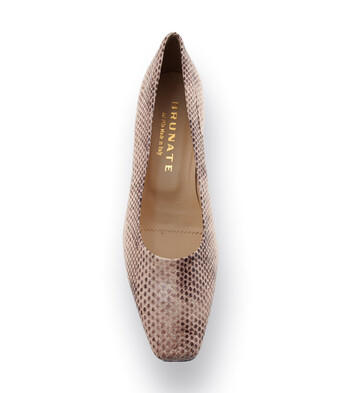 Pumps von Brunate in beige, braun Eidechsprägung